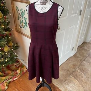 Leota Plaid Fit and Flare Dress - Medium